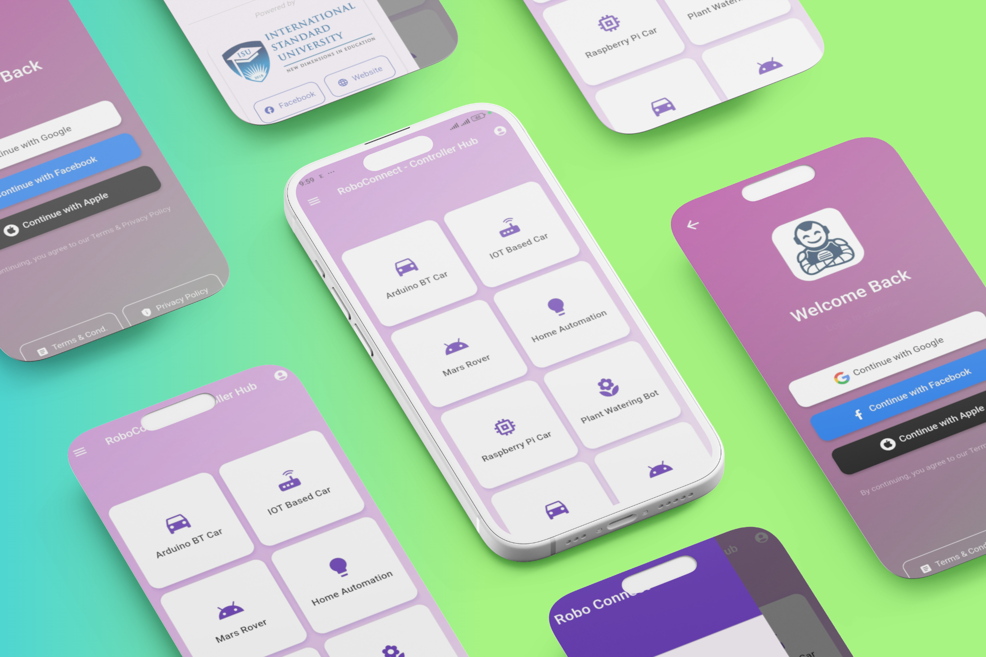 Mobile App Screen Mockup Mosaic 1